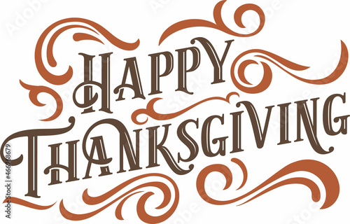 Happy Thanksgiving Day Custom Text Banner