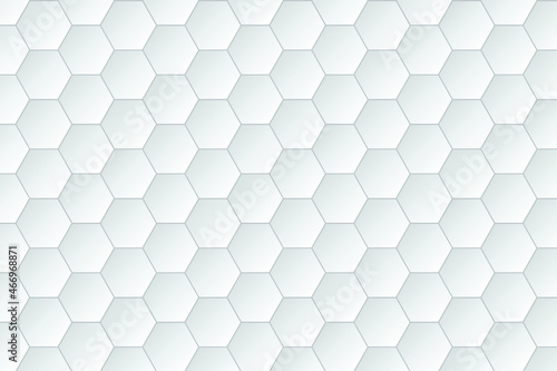 Fototapeta Naklejka Na Ścianę i Meble -  hexagonal pattern background, white hexagonal abstract background vector.Abstract white vector wallpaper with hexagon grid.
