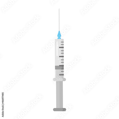 Vector cartoon dental syring for anesthesia or medicine.