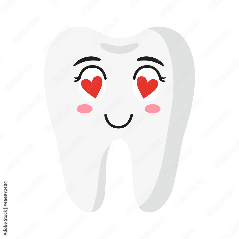 Vector cartoon cute happy characters of tooth. Vector cartoon cute happy characters of tooth.