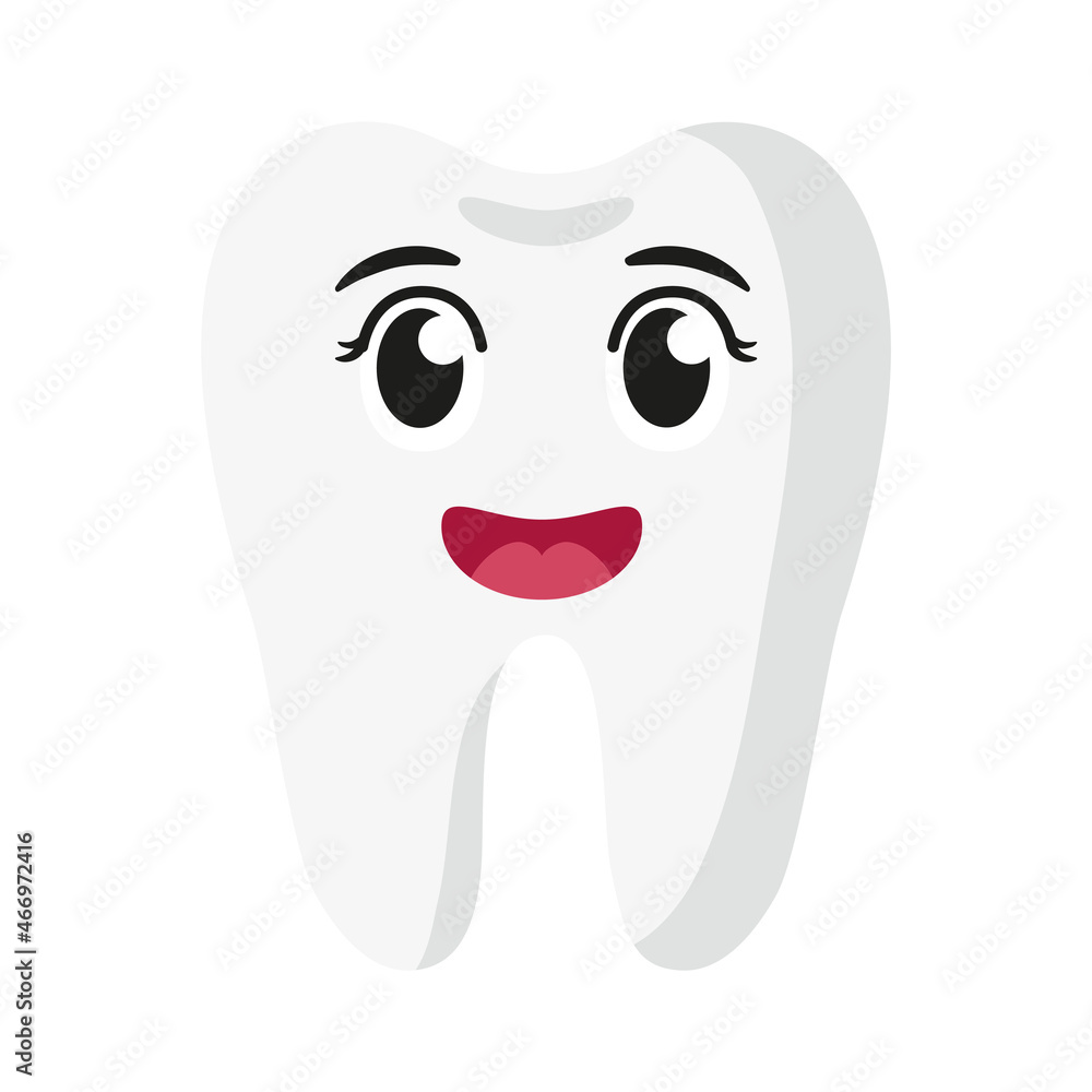 Vector cartoon cute smile characters of tooth. Vector cartoon cute smile characters of tooth.