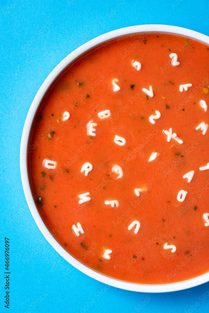 Pasta Letters in Tomato Soup Pasta Letters in Tomato Soup