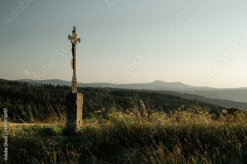 Cross on Zhuri, Sumava national park, Czech republic