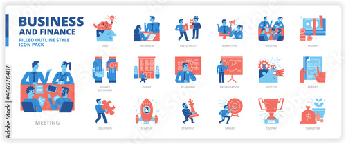 Business icon set