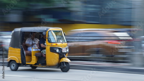 Vehicles on the street of Espana, Manila