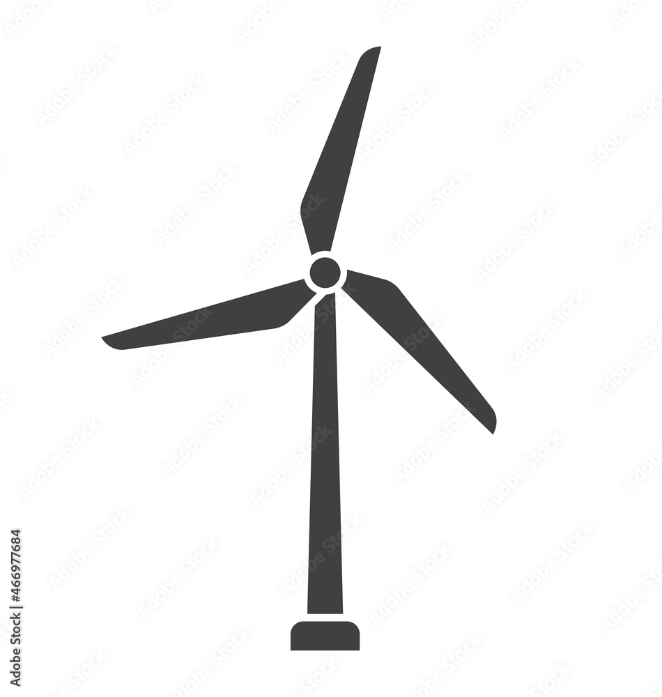 simple wind turbine icon silhouette simple wind turbine icon silhouette
