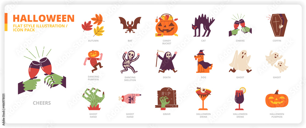 Obraz premium Halloween icon set