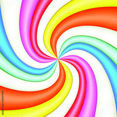 Round rainbow sweet candy background