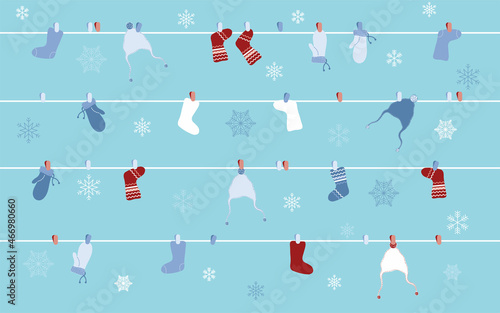 winter element vector pattern background, snow background