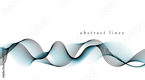Vector abstract flowing wave lines background. Design element for presentation. website template