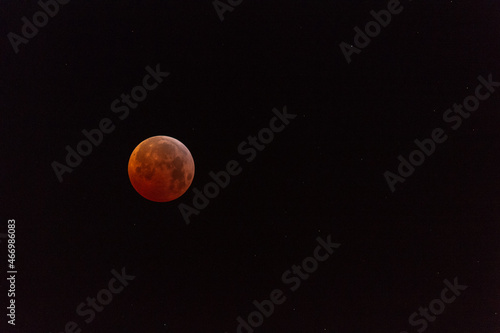 beautiful red full moon eclipse January 2019