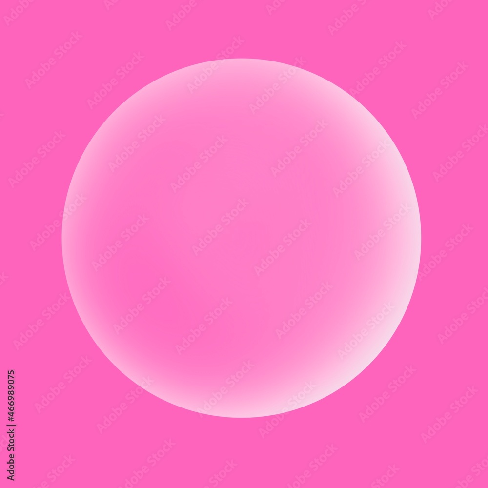 white balloon. soap bubble. Pink background
