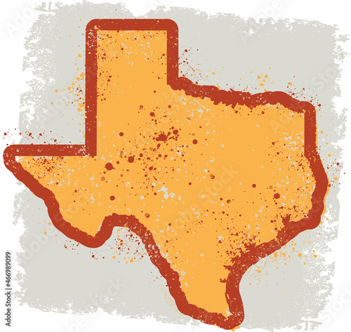 Texas USA State Shape Design