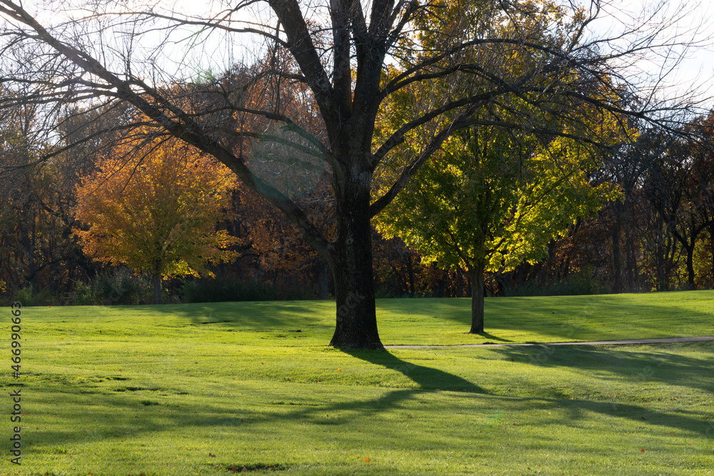 Iowa Jasper Park Golf Court Autumn Scene Iowa Jasper Park Golf Court Autumn Scene