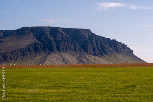 Landscape of mountains in Snaefellsnes peninsula South Iceland photo