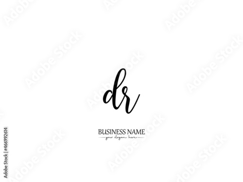 Signature DR Logo, initial DR d&r Letter Logo Icon Vector Image photo