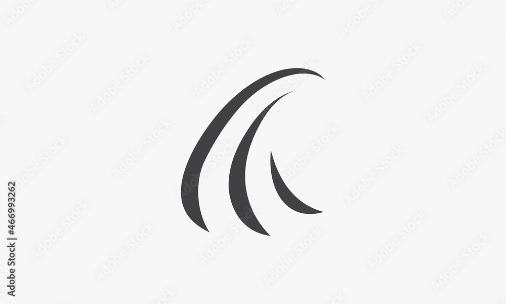 Fototapeta premium abstract wave on white background.