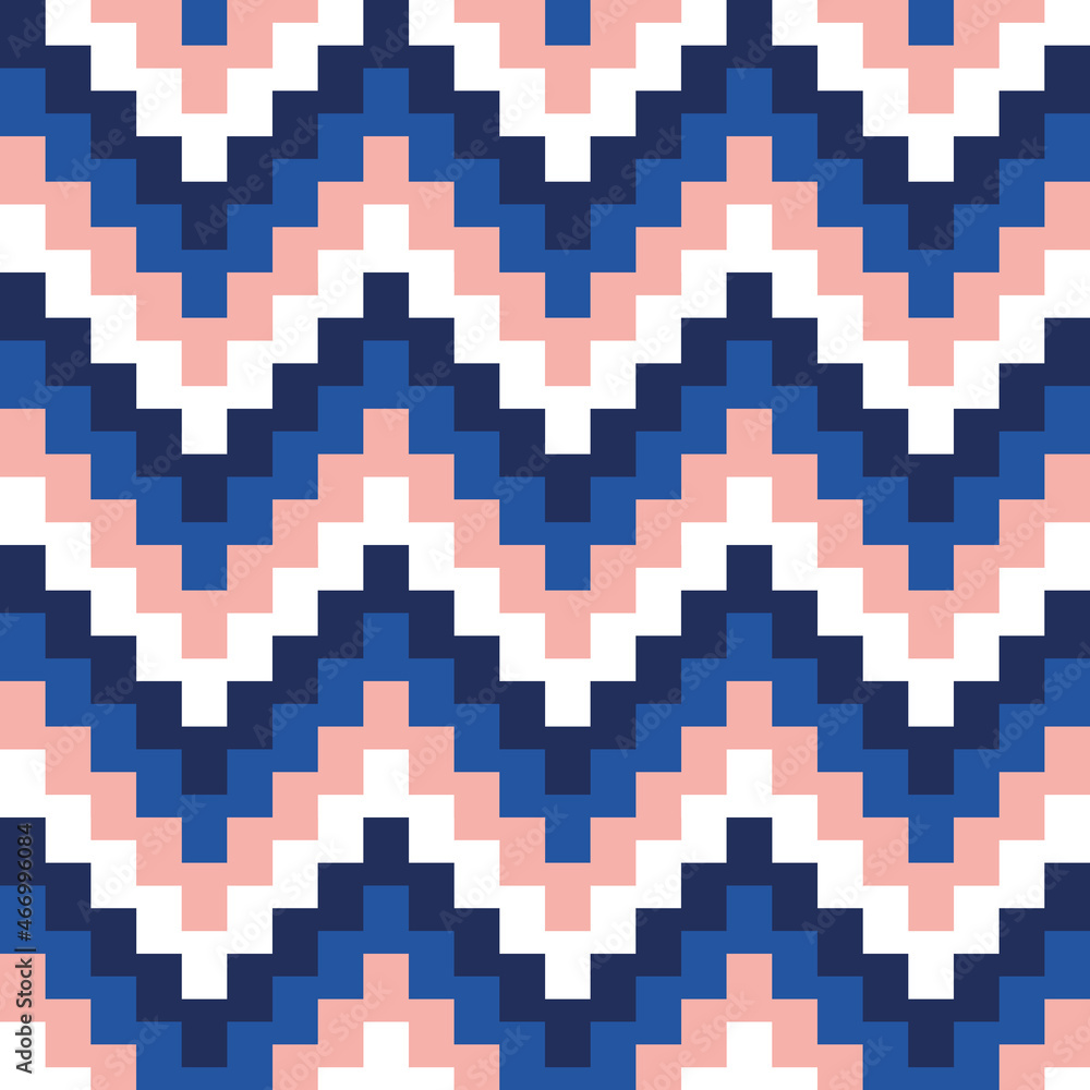 Blue-pink vector chevron seamless pattern Blue-pink vector chevron seamless pattern