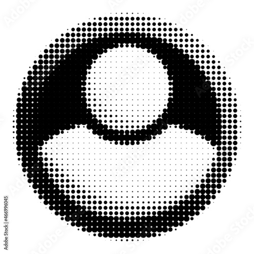 fragmented user profile icon,halftone pattern photo