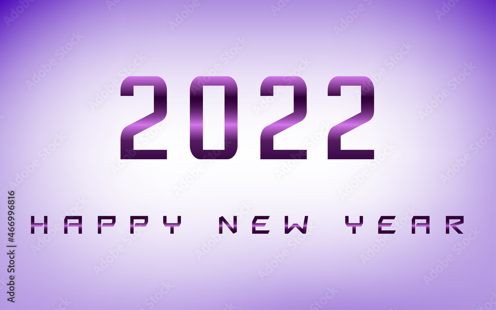 Happy New Year 2022 Text banner, happy new year typography banner illustration. Happy New Year 2022 Text banner, happy new year typography banner illustration.