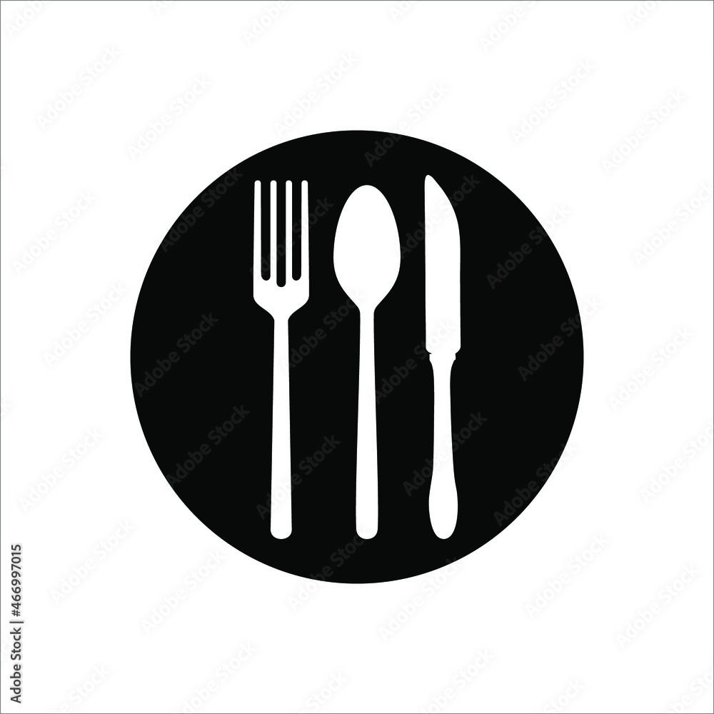 Spoon, Fork and Knife Icon symbol. Vector Illustration Spoon, Fork and Knife Icon symbol. Vector Illustration