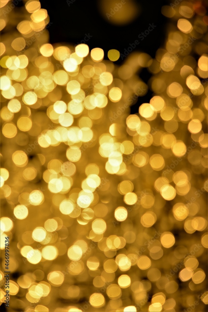 Golden christmas lights blur background Golden christmas lights blur background