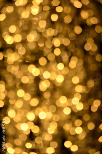 Golden christmas lights blur background