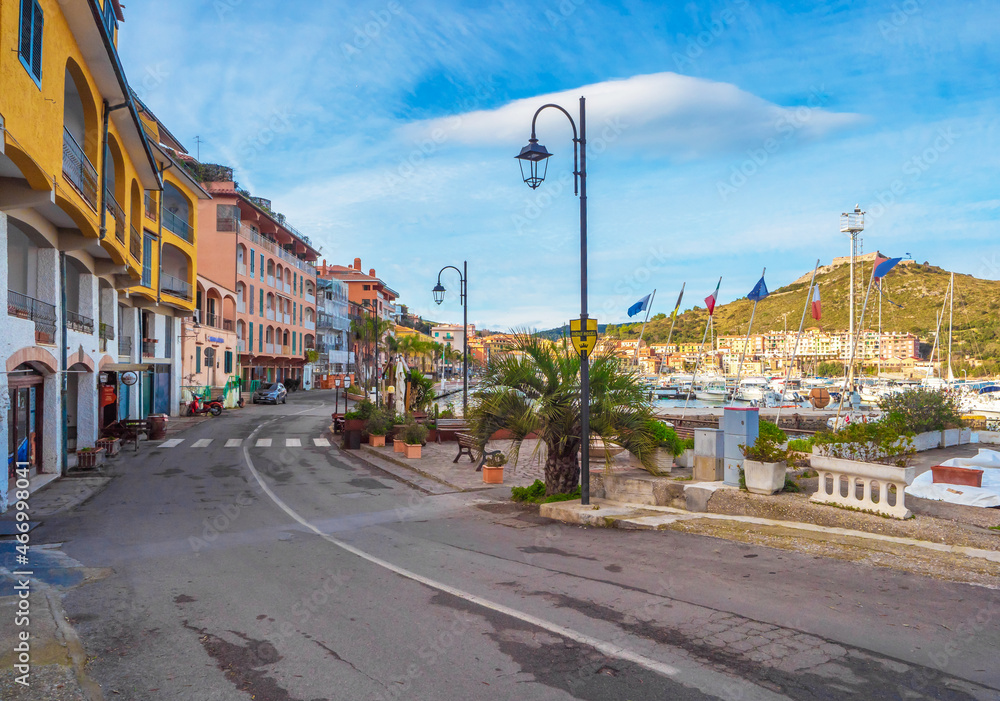 Monte Argentario (Italy) - A view of the Argentario mount on Tirreno sea, with little towns; in the Grosseto province, Tuscany region. Here in particular Porto Ercole village.