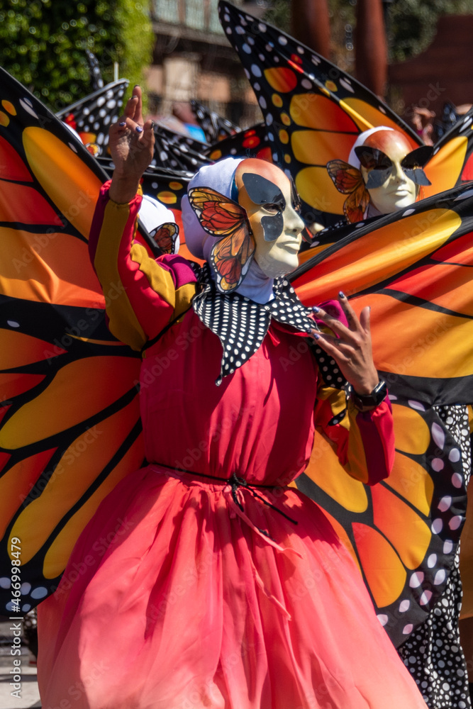 Mariposa Monarca en el desfile de día de muertos de la Ciudad de México