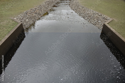 River Prims at the upper end of Lake Primstalsperre water reservoir, Züsch, Neuhütten, Rhineland Palantinate, Germany
 photo