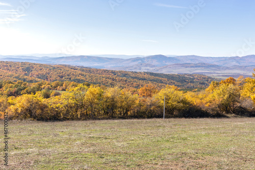 Autumn landscape of Cherna Gora (Monte Negro) mountain, Bulgaria