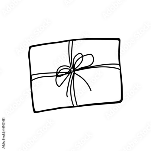 Mail icon, closed envelope, email symbol. Sketch letter. Hand drawn doodle cartoon style. Vector drawing illustration. Letter icon. Closed outline envelope
