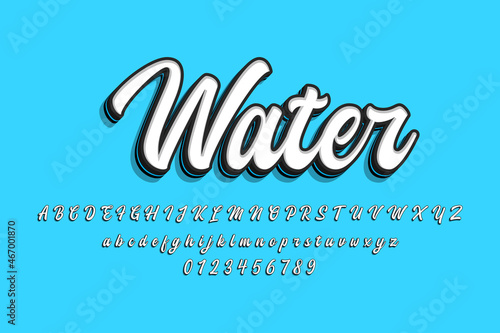 Modern script with pop art style font effect