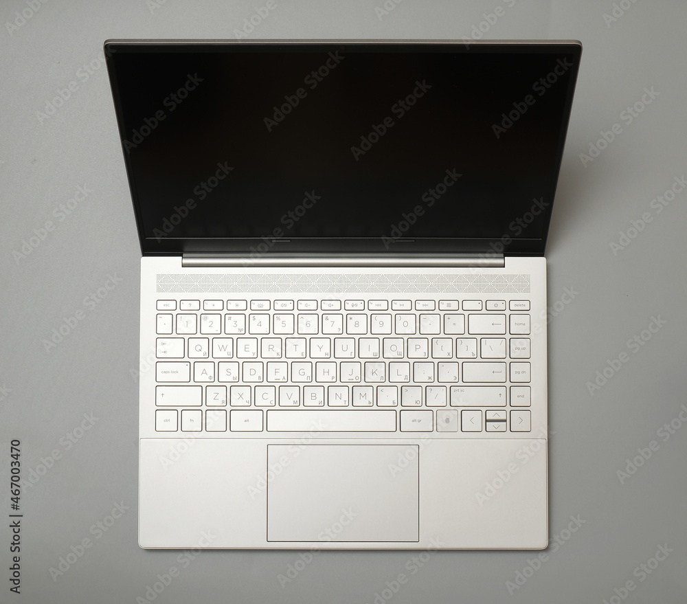 laptop computer on gray background laptop computer on gray background
