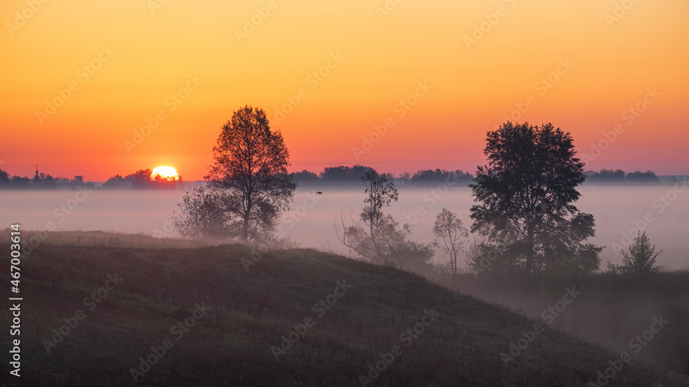 sunrise in the mountains