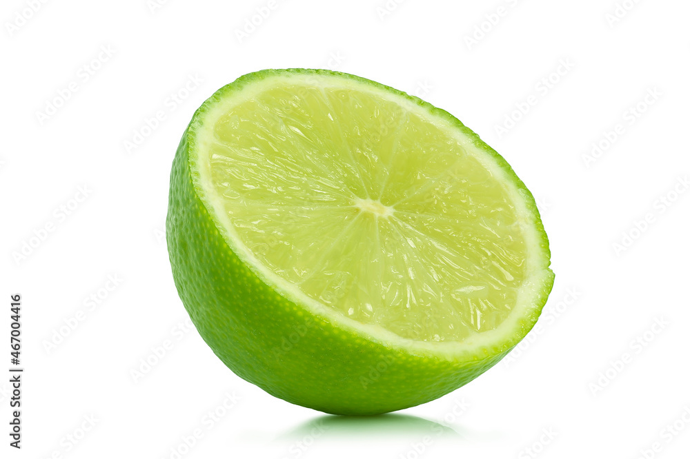 half lime fruit isolated half lime fruit isolated