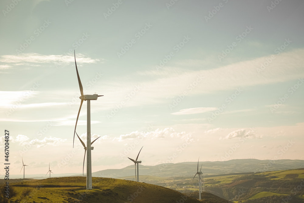 Obraz premium Wind Farm in Galicia Mounts