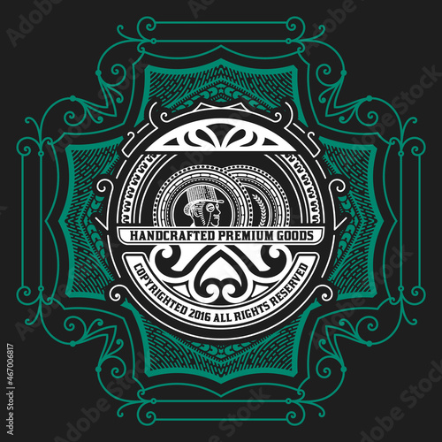 Western card with vintage style