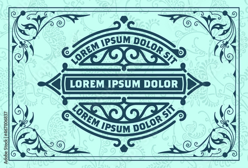 Western card with vintage style
