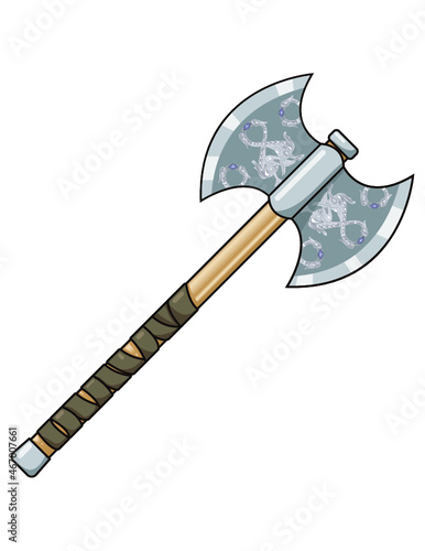 Double axe Viking vector