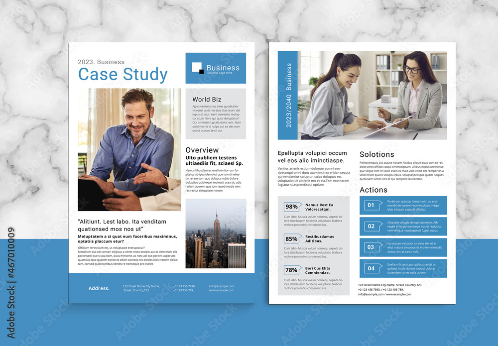 Business Case Study Layout Stock Template | Adobe Stock