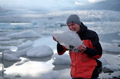 Man with ice