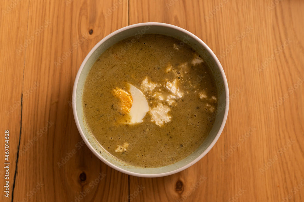 Tasty soup with eggs Tasty soup with eggs