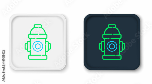 Line Fire hydrant icon isolated on white background. Colorful outline concept. Vector