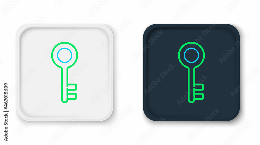 Line House key icon isolated on white background. Colorful outline concept. Vector Line House key icon isolated on white background. Colorful outline concept. Vector