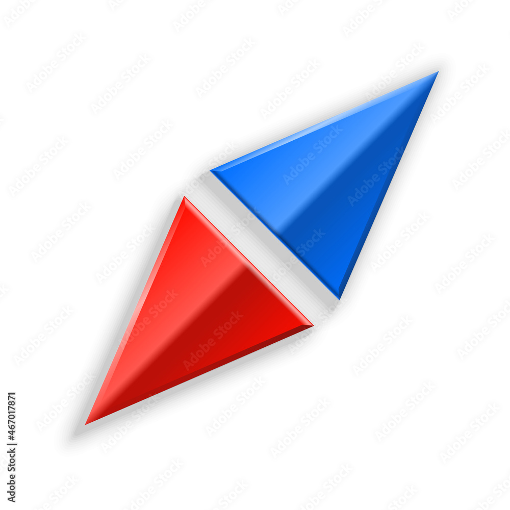 Vector blue and red Arrow banners set. Direct shape. 3d Abstract Business infographic presentation diagram. Section compare service. Up and down trend. Flat Paper index Exact pointer Isolated on white Vector blue and red Arrow banners set. Direct shape. 3d Abstract Business infographic presentation diagram. Section compare service. Up and down trend. Flat Paper index Exact pointer Isolated on white