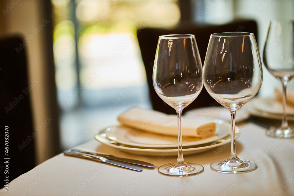 Beautiful glass goblets. glasses for wine. Beverages. Beautiful glass goblets. glasses for wine. Beverages.