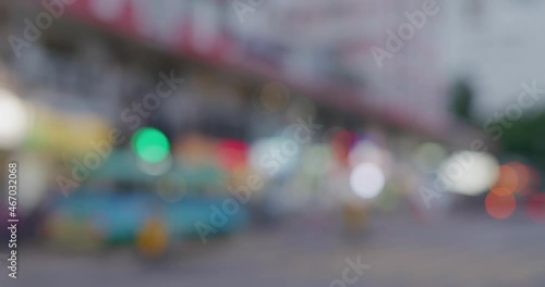 Wallpaper Mural Hong Kong city street in blur Torontodigital.ca