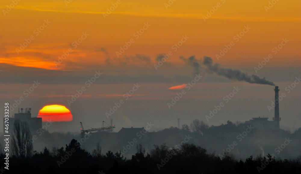 sunset in the mountains