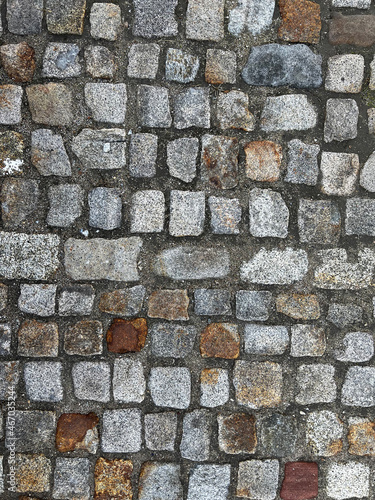 Old road texture with stones 